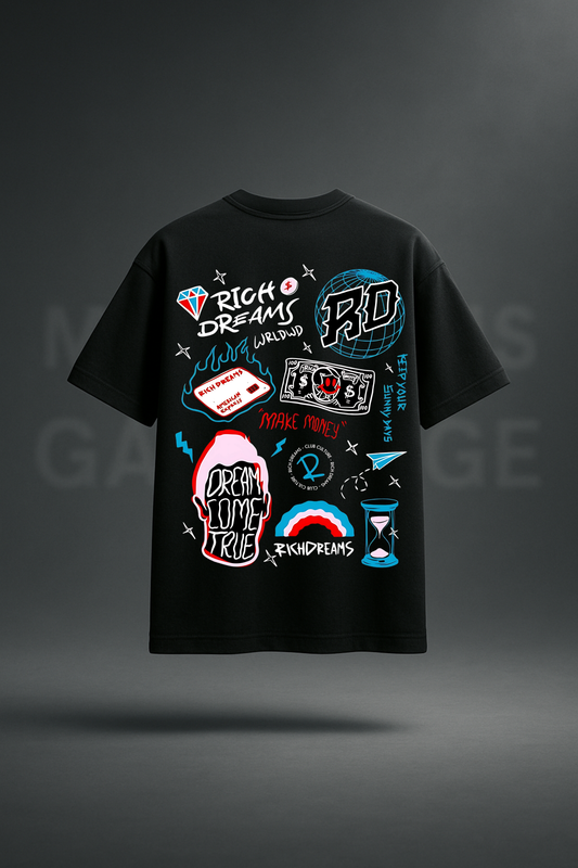 MG Originals "Rich Dreams" Premium 240 GSM Oversized T-Shirt