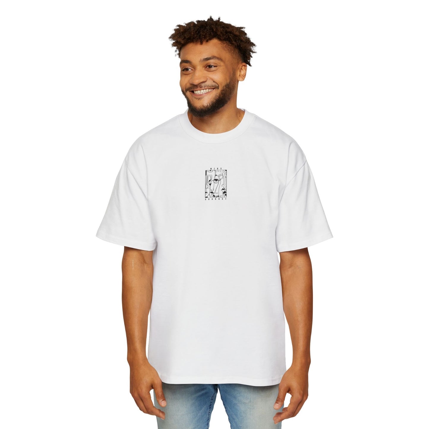 MG Abstract Faces Oversized Tee