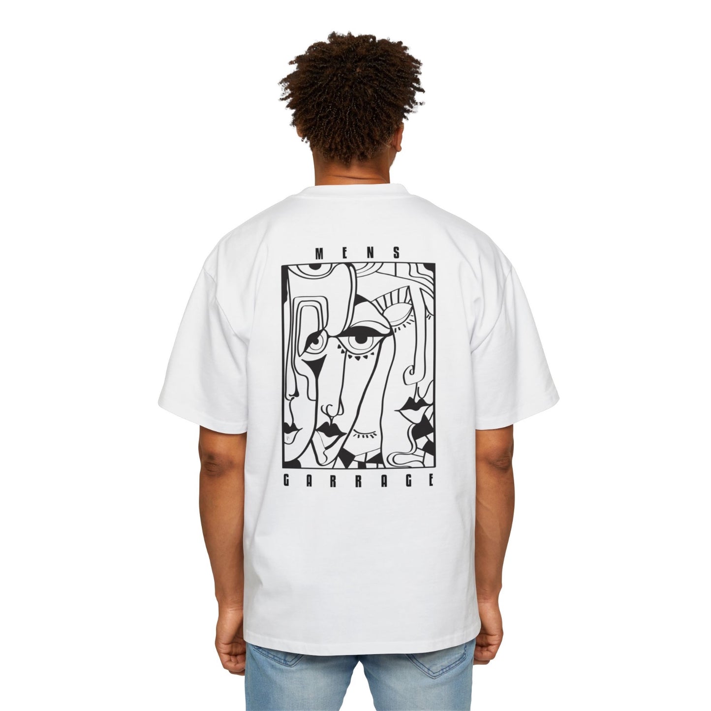 MG Abstract Faces Oversized Tee