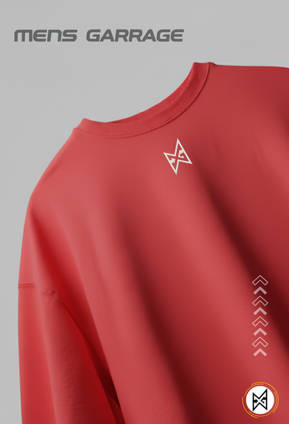 MG Originals Red Oversized T-Shirt for Men | Premium 240 GSM Streetwear Tee – Mens Garrage