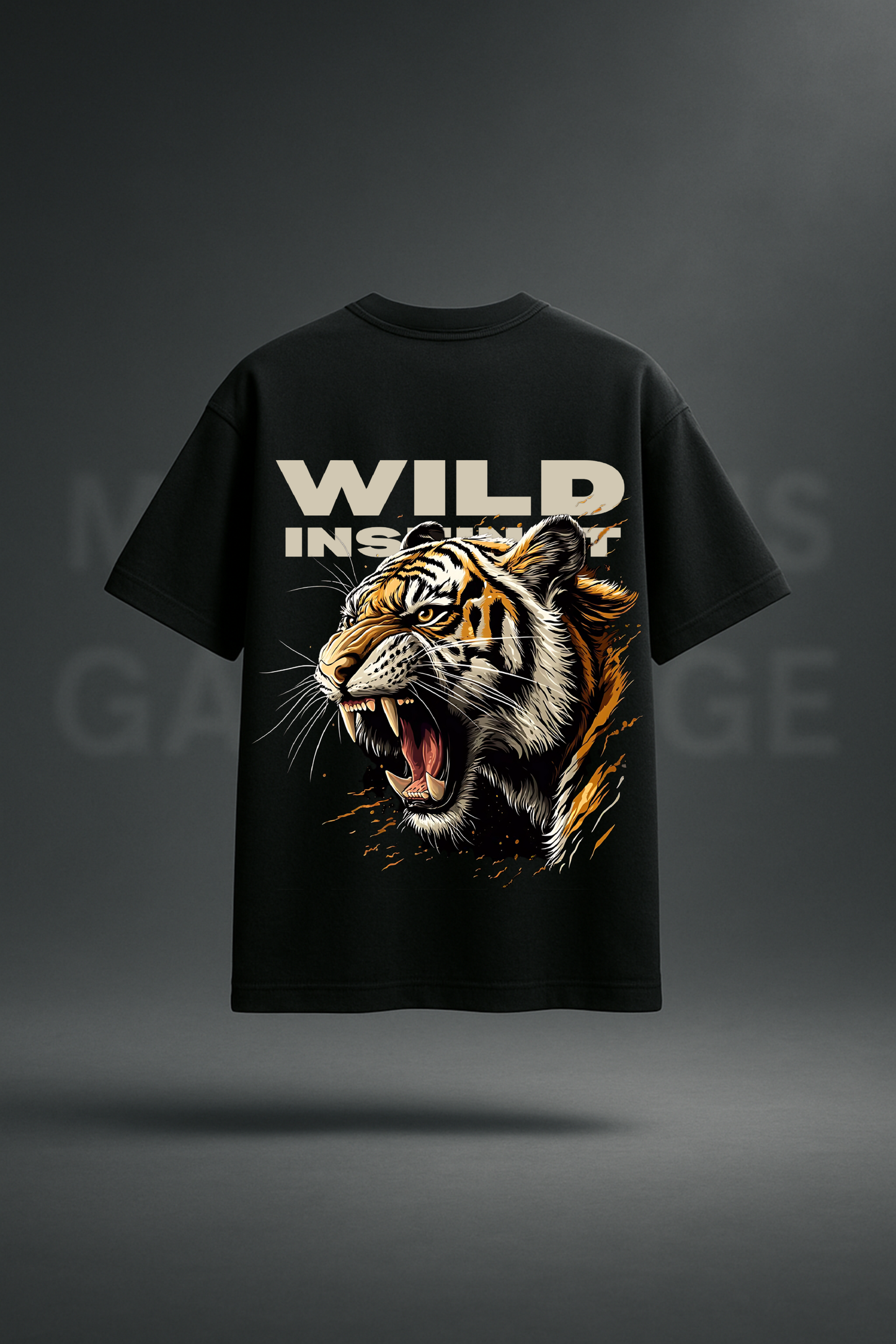 Wild Instinct Oversized T-Shirt | 240 GSM Premium Streetwear – Tiger Graphic Edition