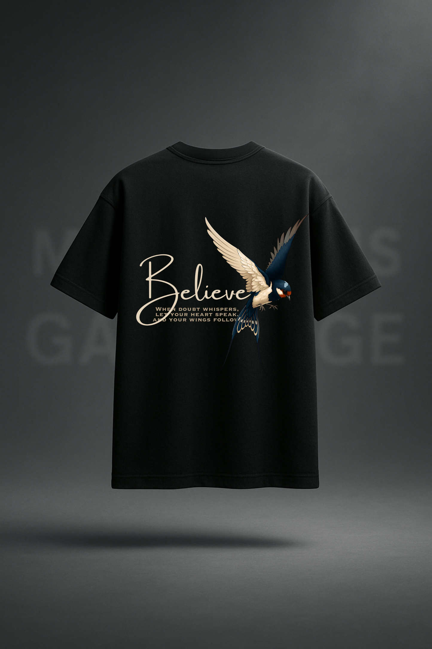 MG Originals "Believe" Premium 240 GSM Oversized T-Shirt