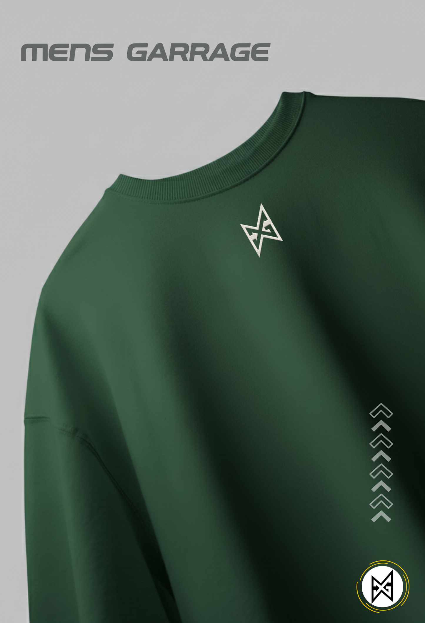 MG Originals Bottle Green Oversized T-Shirt for Men | Premium 240 GSM Streetwear Tee – Mens Garrage