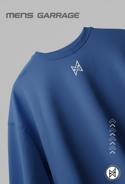 MG Originals Royal Blue Oversized T-Shirt for Men | Premium 240 GSM Streetwear Tee – Mens Garrage