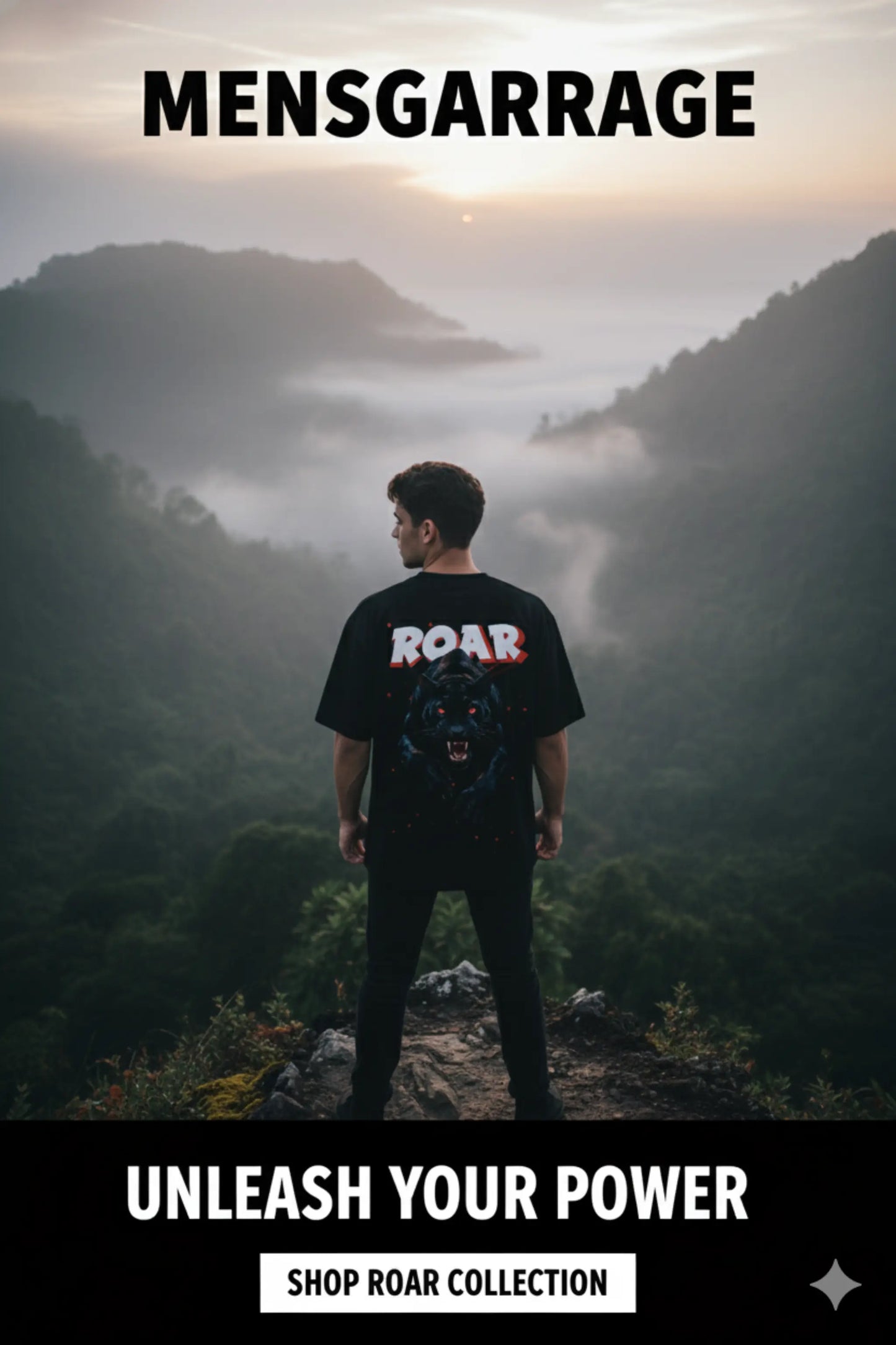 MG Originals “ROAR” Premium 240 GSM Oversized T-Shirt