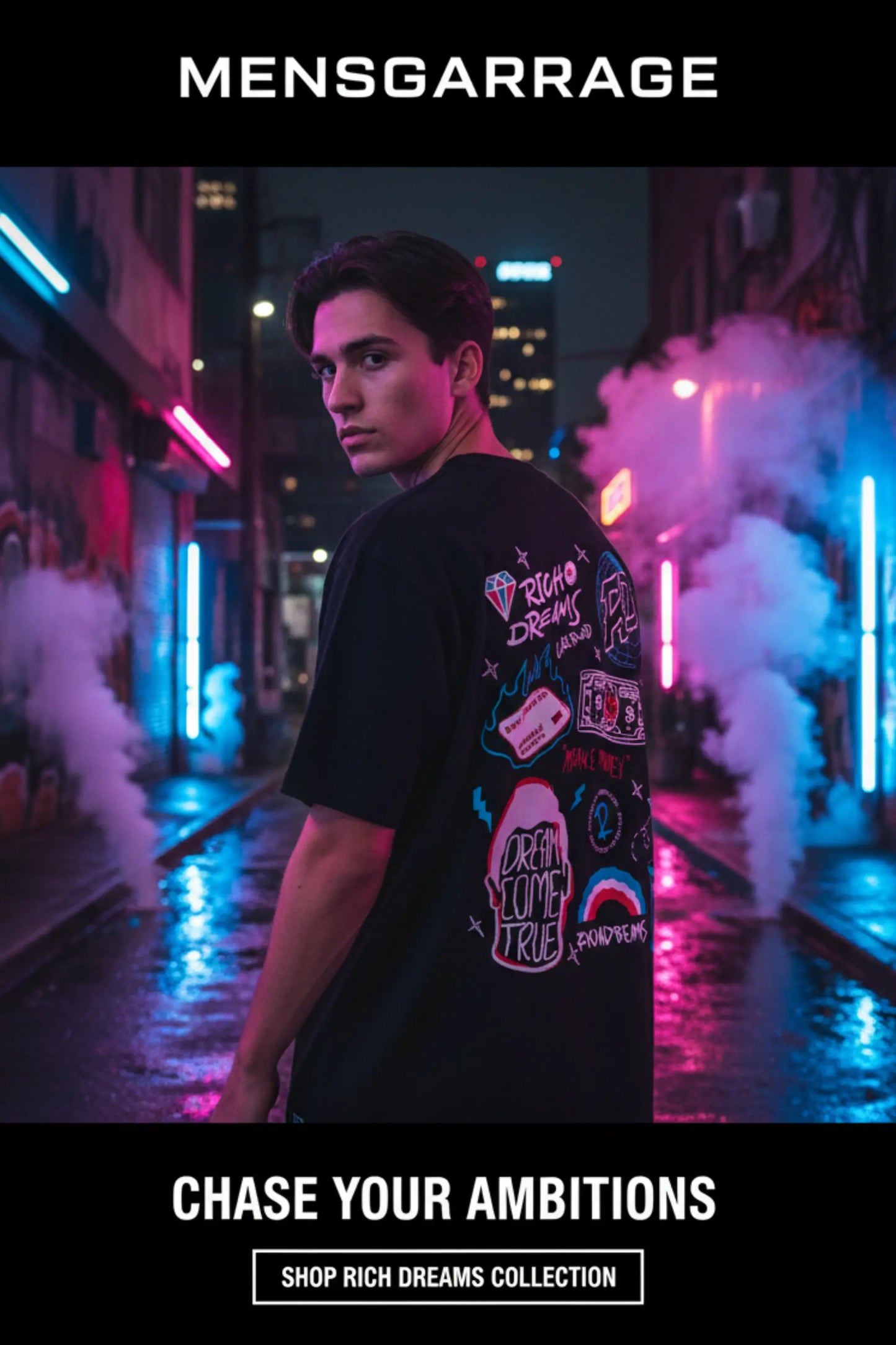 MG Originals "Rich Dreams" Premium 240 GSM Oversized T-Shirt