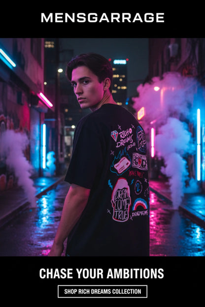 MG Originals "Rich Dreams" Premium 240 GSM Oversized T-Shirt